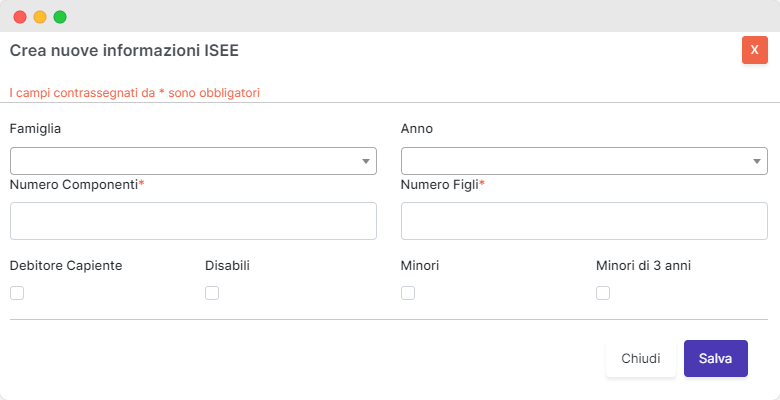 Merito Creditizio — schermata del software Lexdebita per il sovraindebitamento